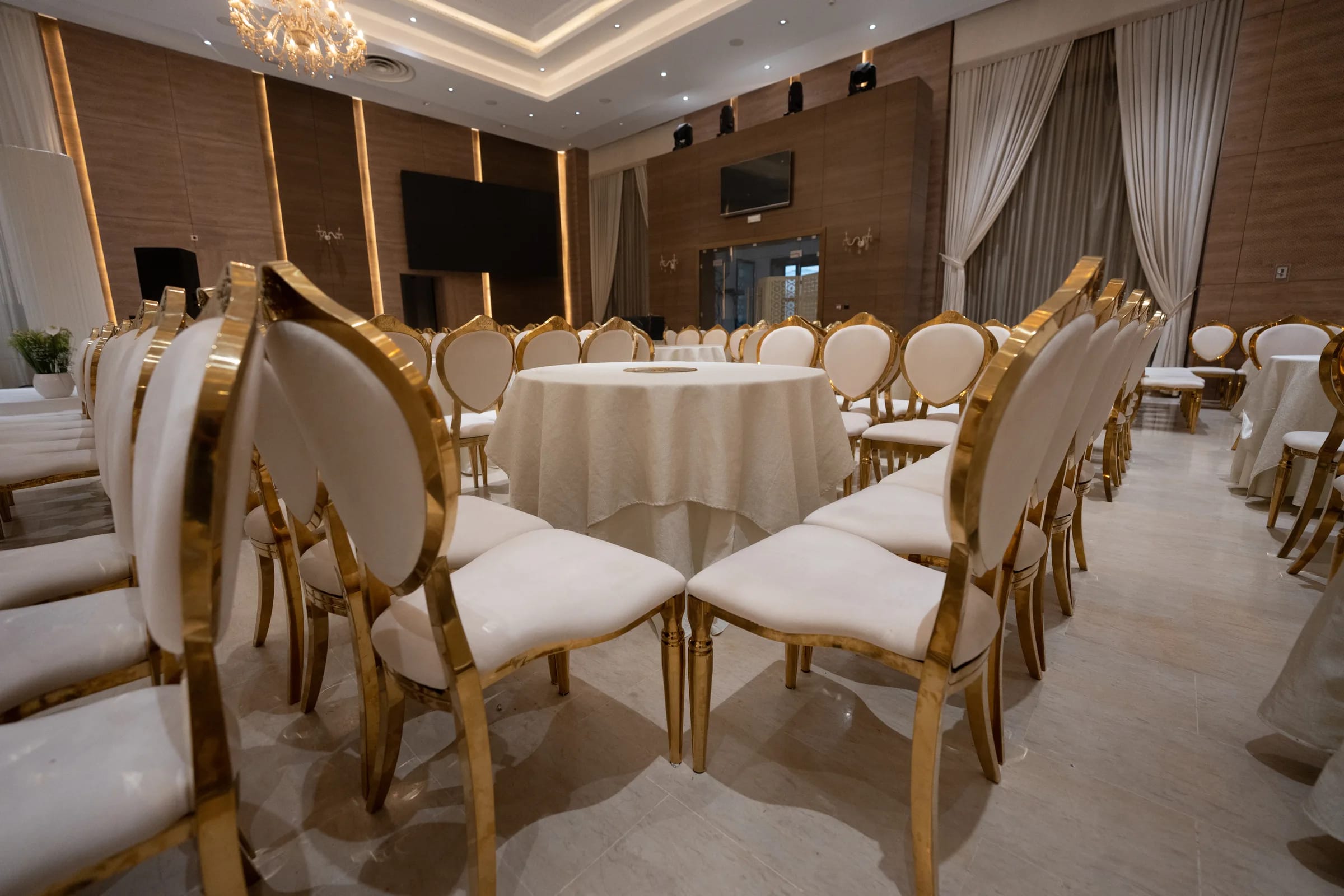Salle de réception aménagée
