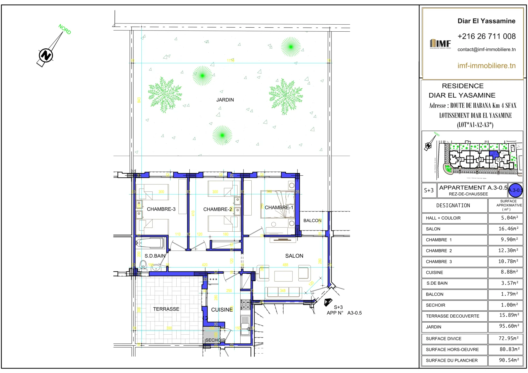 Apartment plan A3-0.5