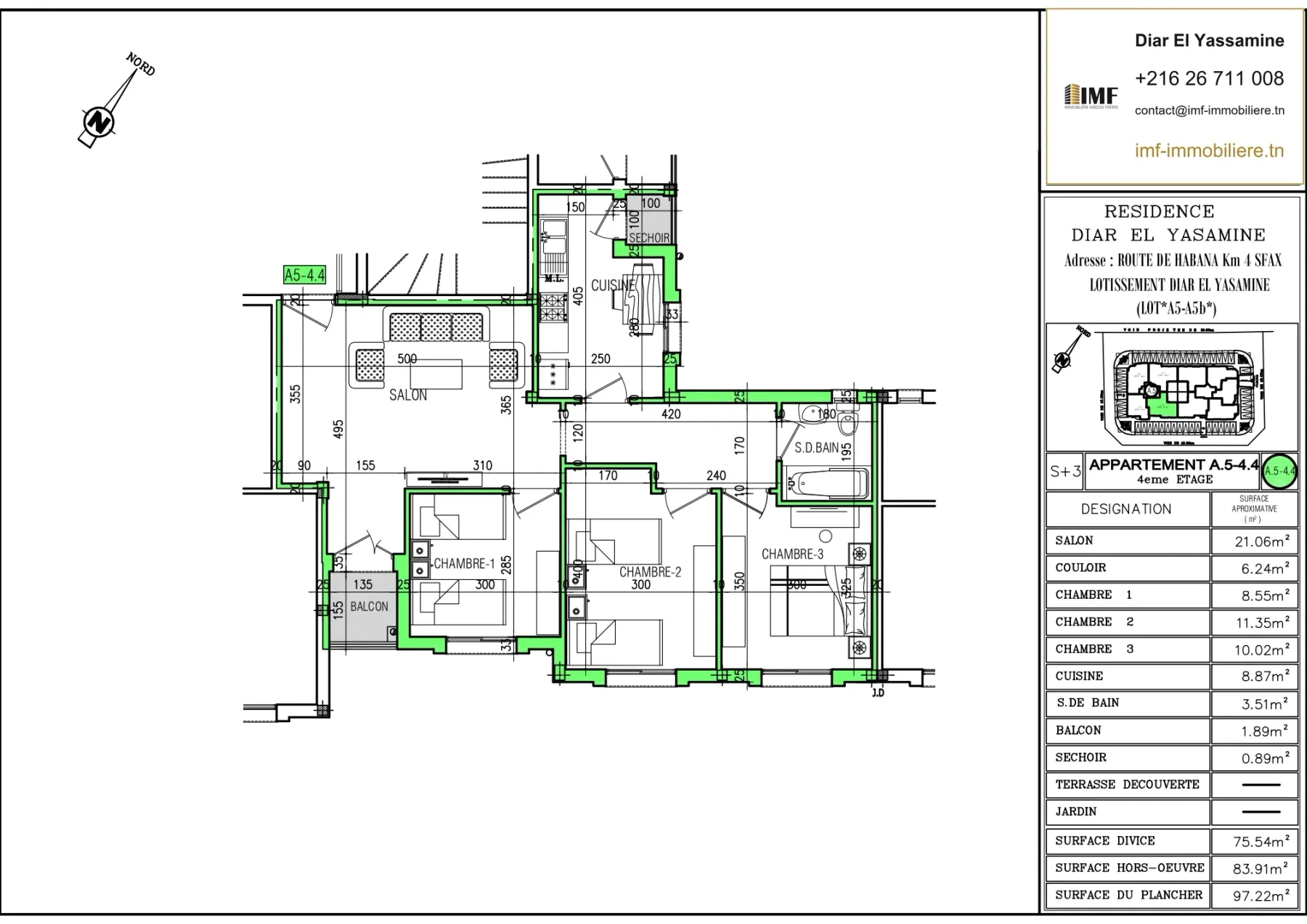Apartment plan A5-4.4