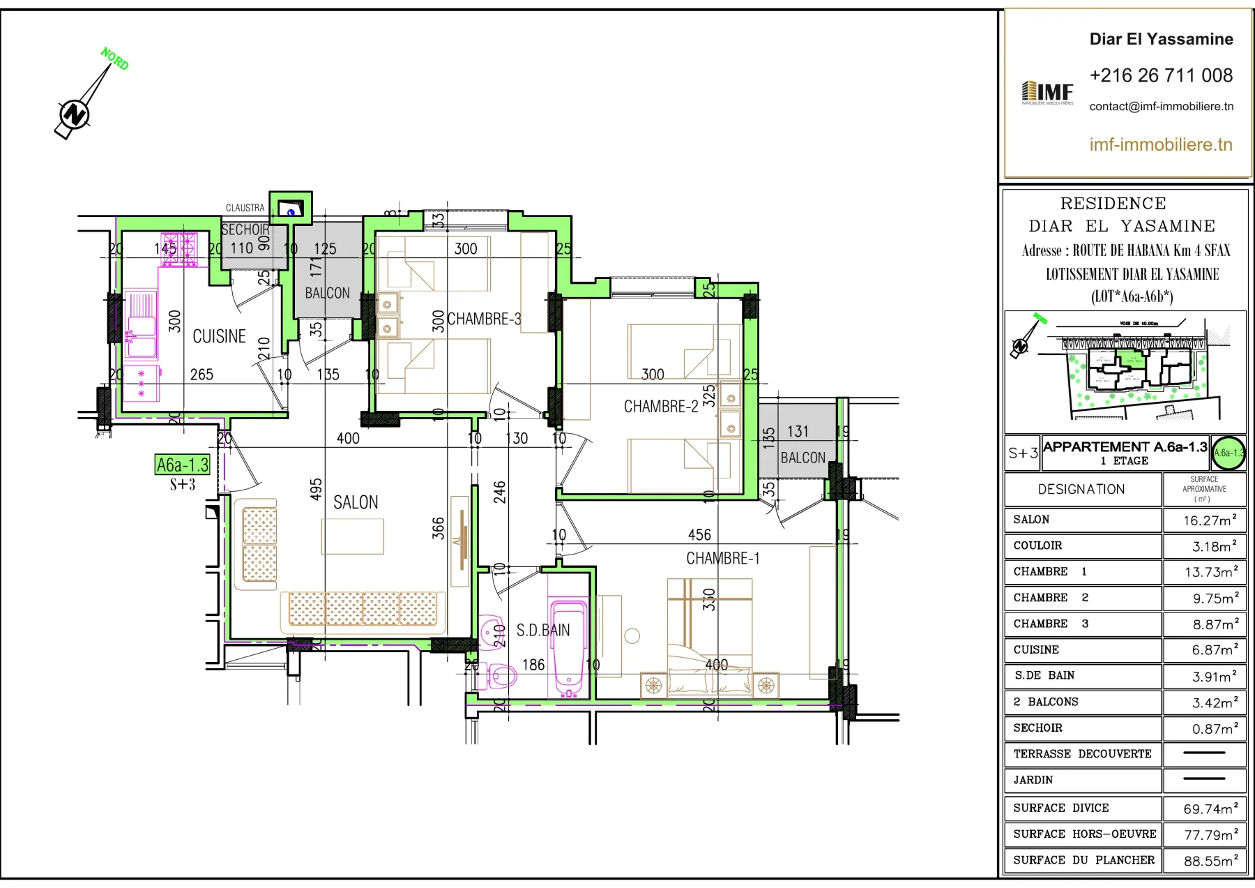 Apartment plan A6.a-1.3