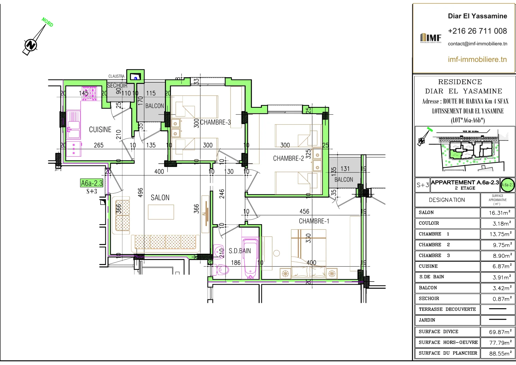 Apartment plan A6.a-2.3