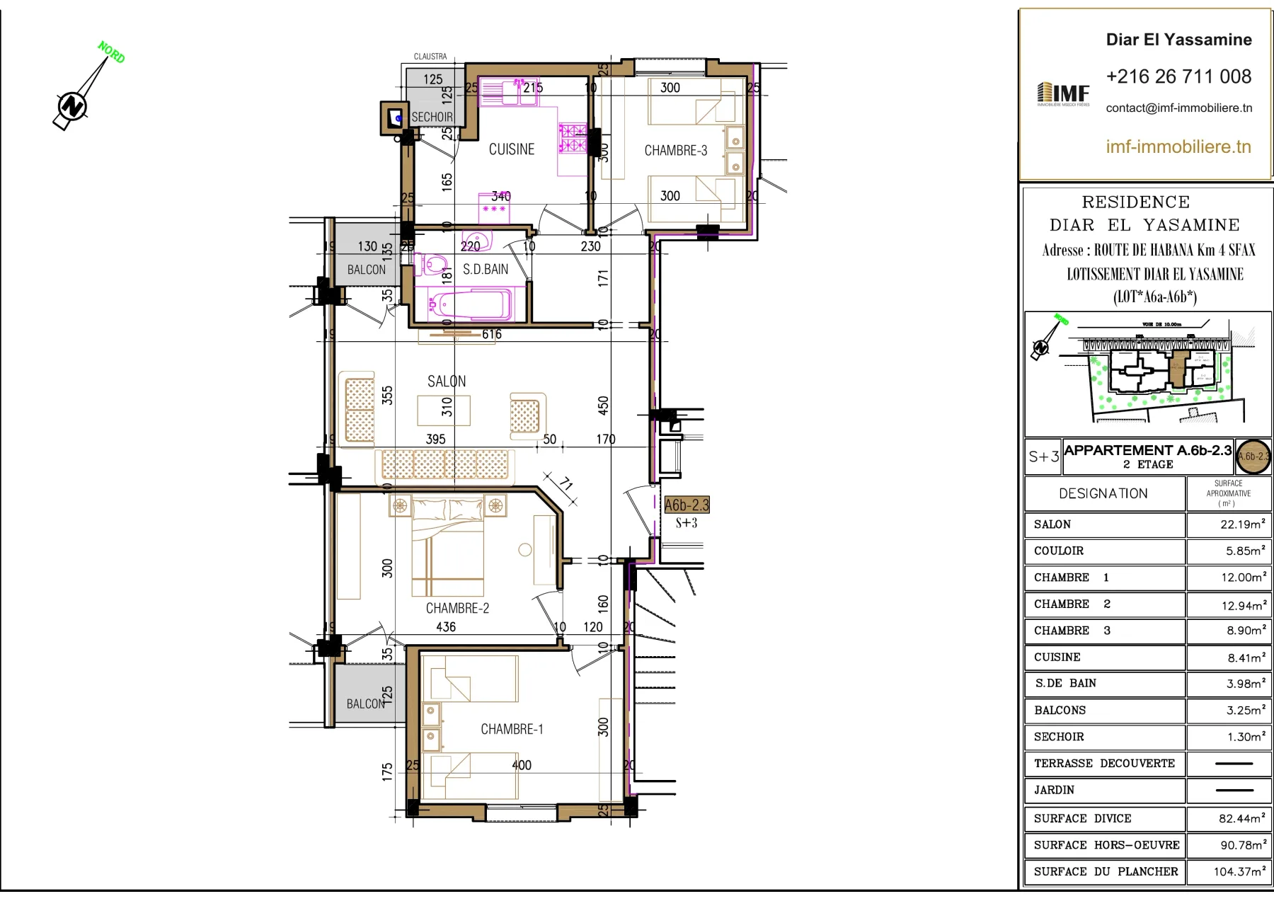 Apartment plan A6.b-2.3