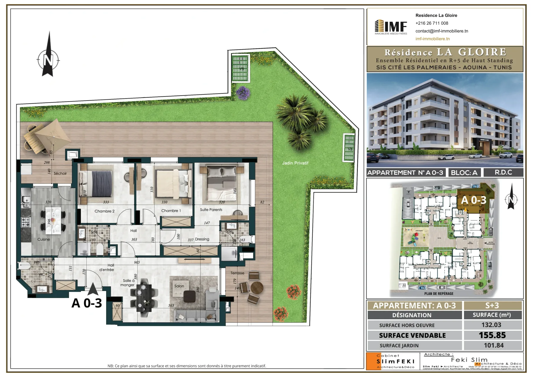 Plan de l’appartement A 0-3