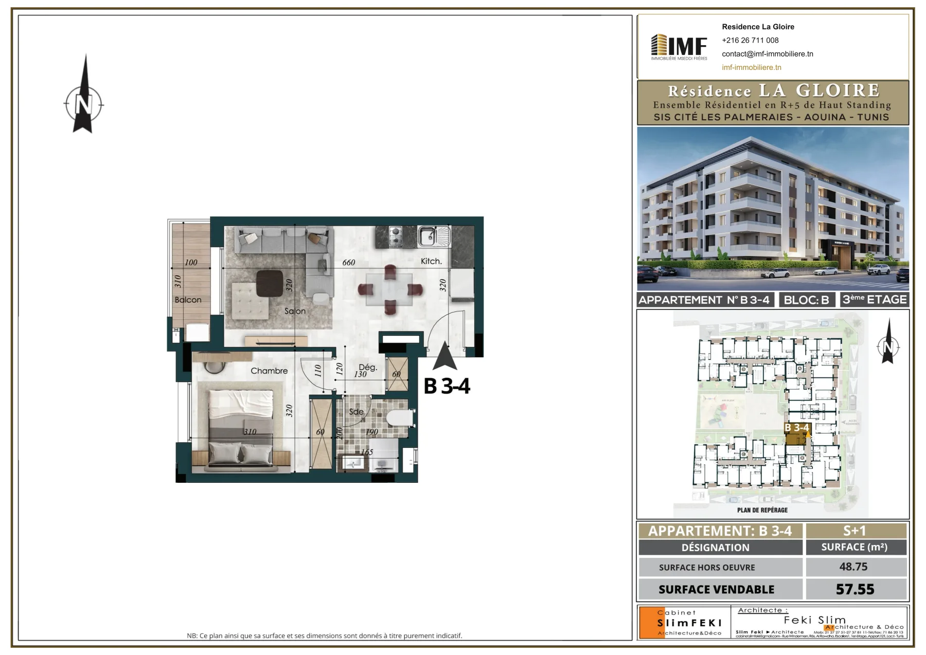 Apartment plan B 3-4