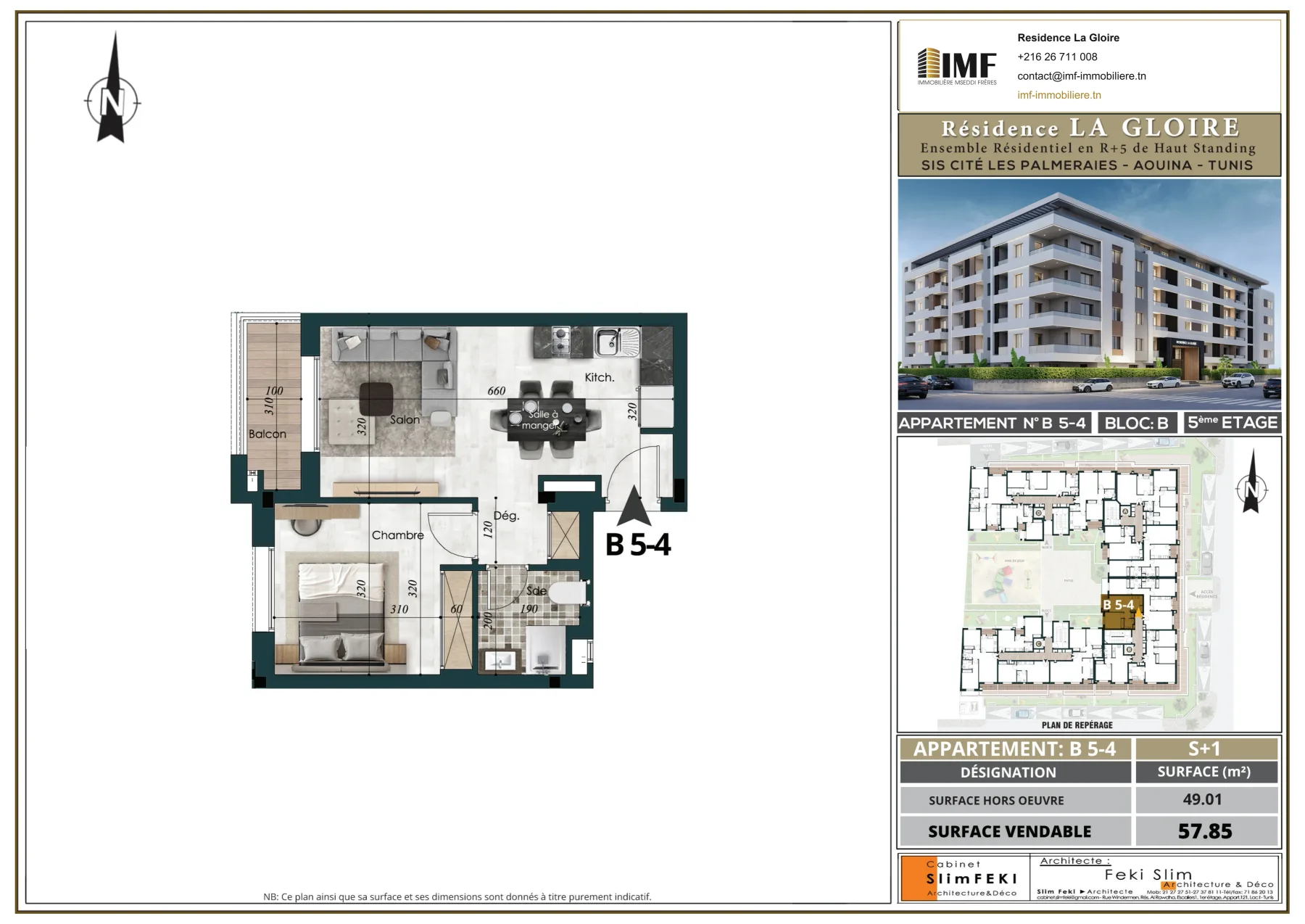 Plan de l’appartement B 5-4