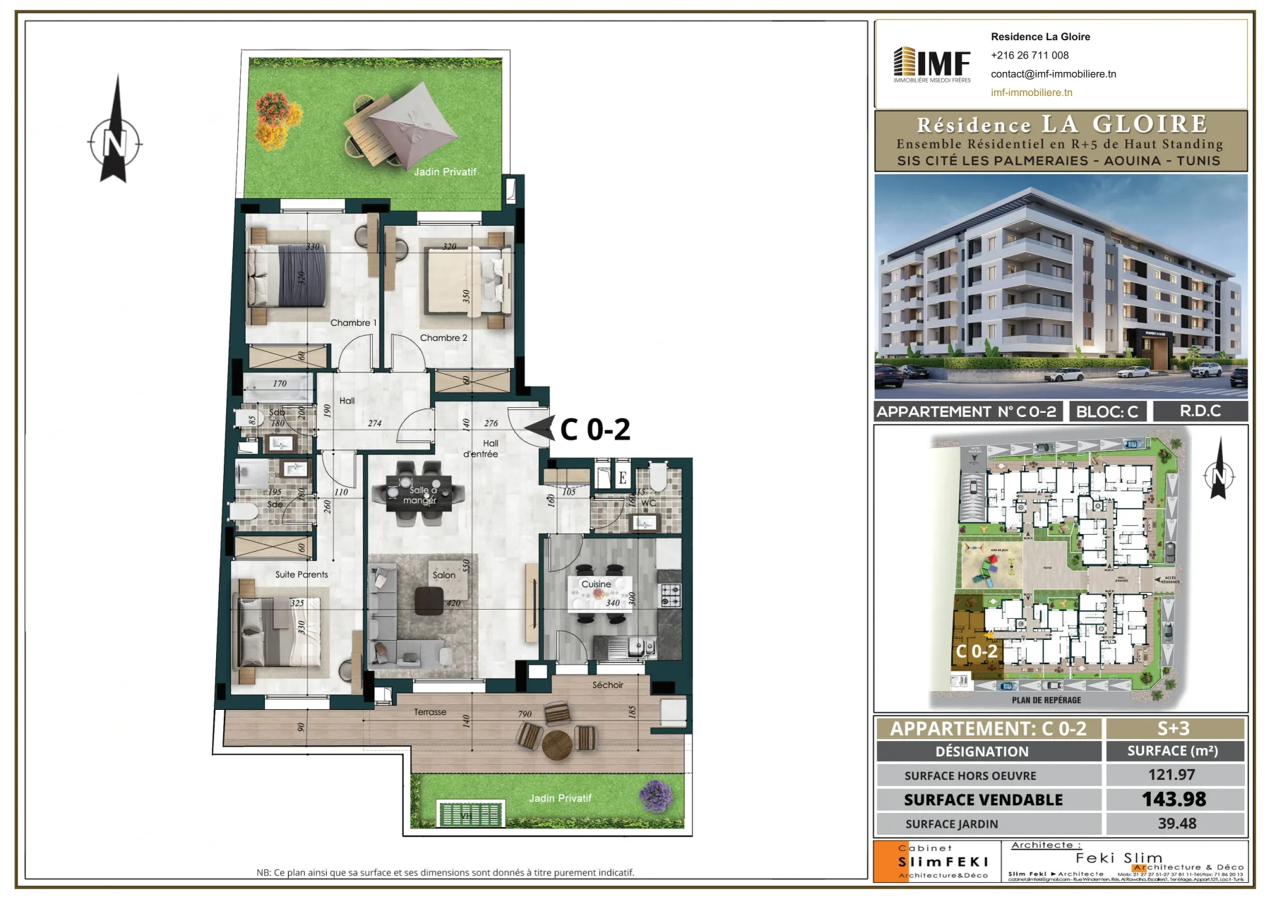 Plan de l’appartement C 0-2