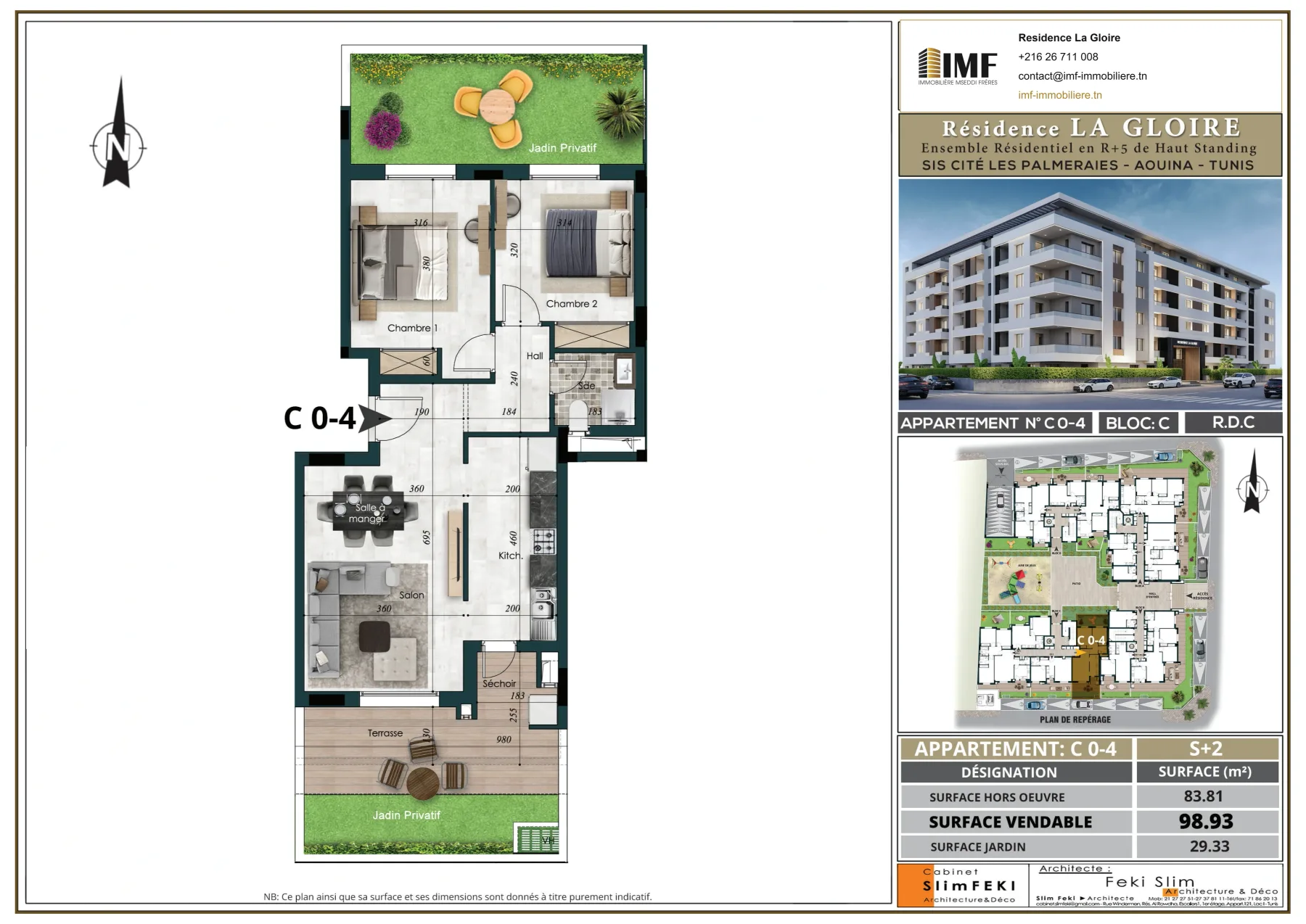 Plan de l’appartement C 0-4