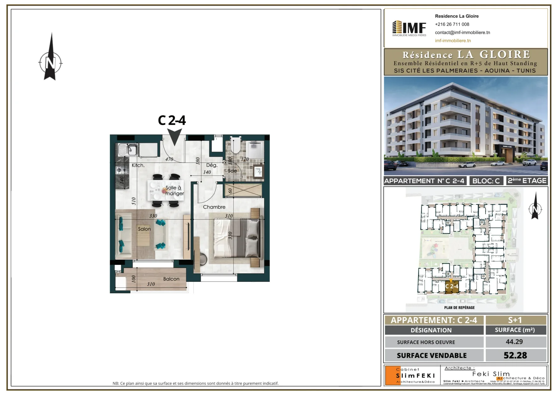 Plan de l’appartement C 2-4