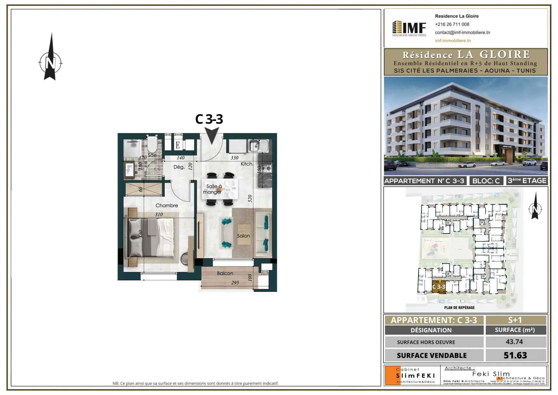 Plan de l’appartement C 3-3