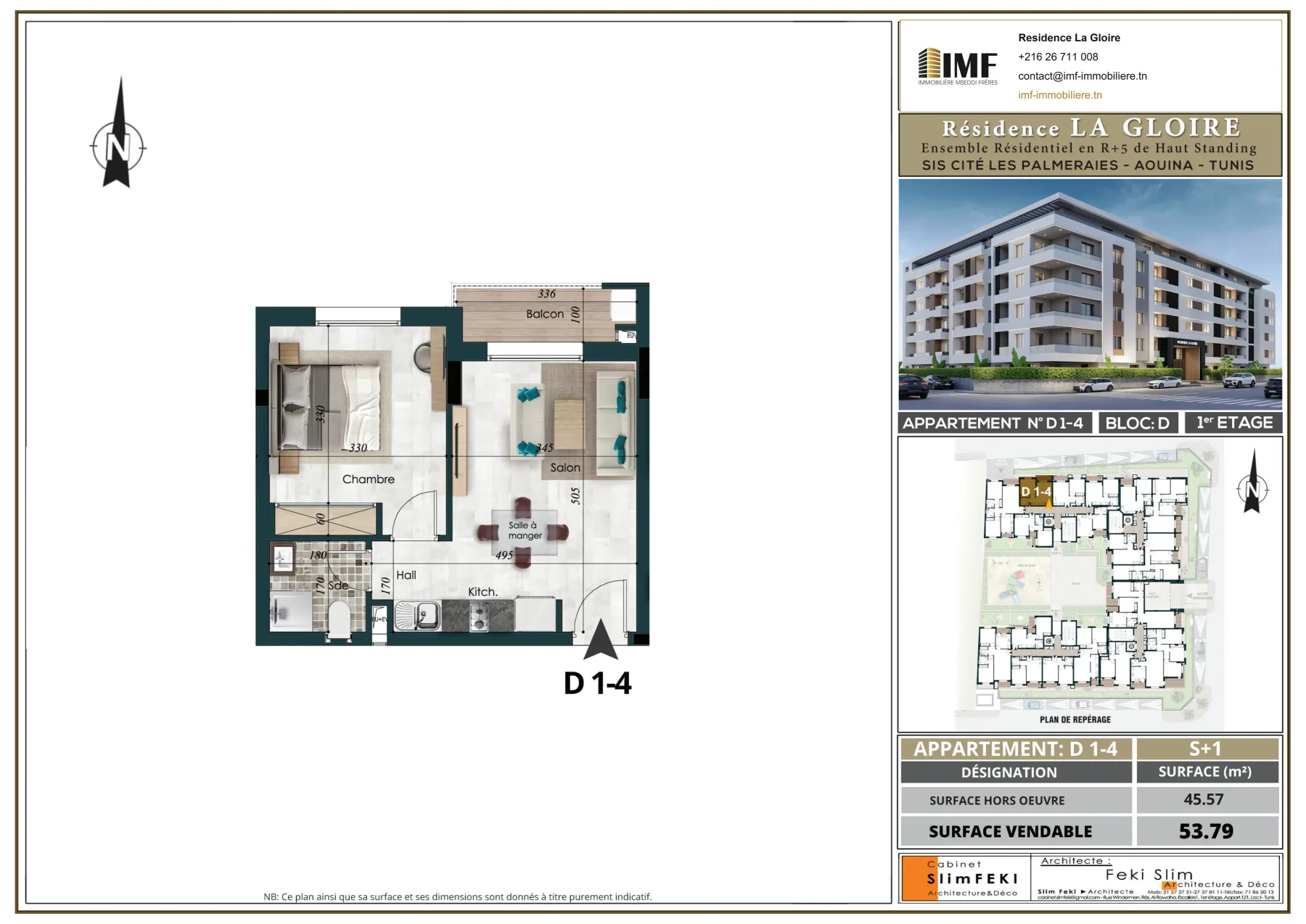 Apartment plan D 1-4
