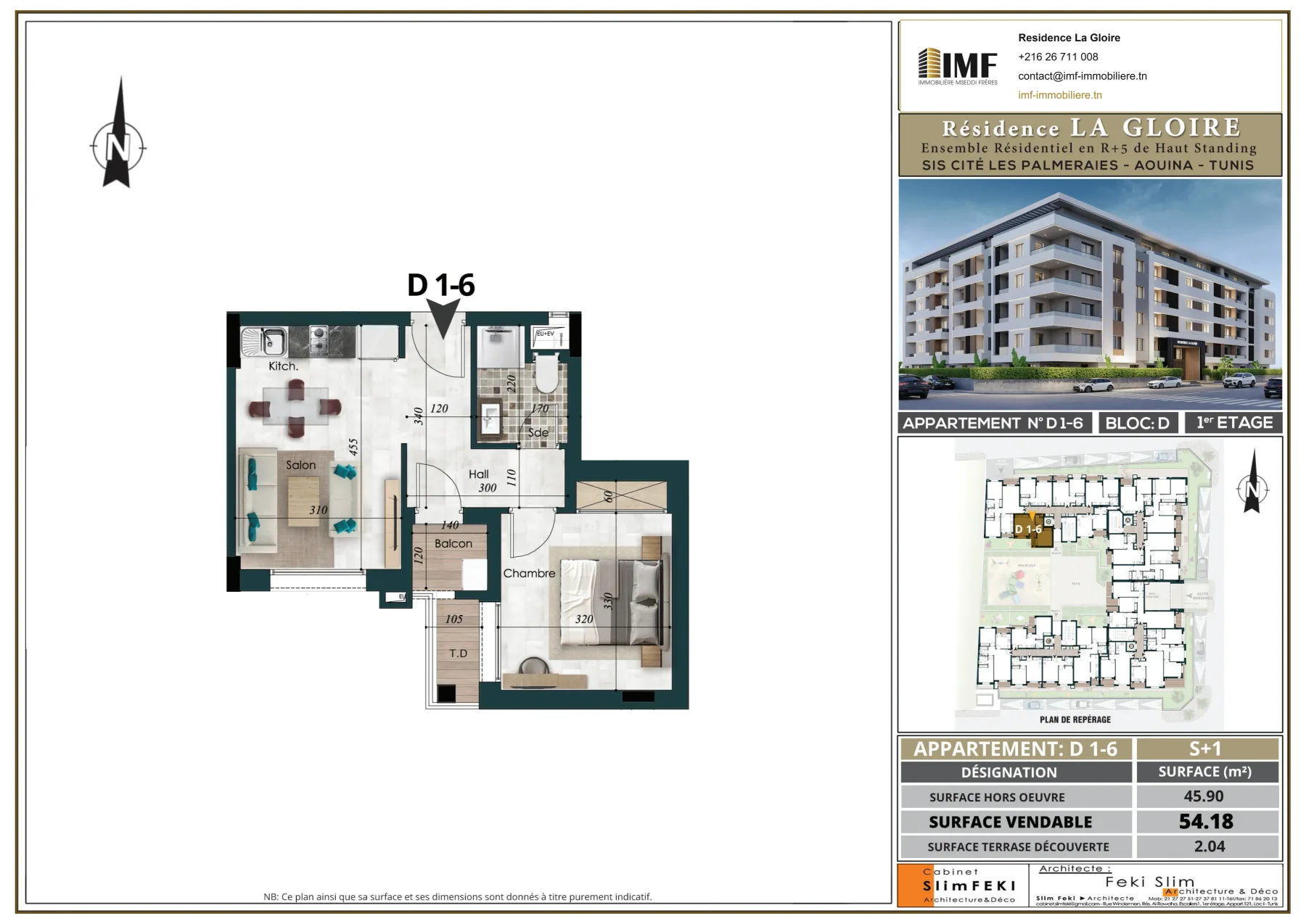 Apartment plan D 1-6